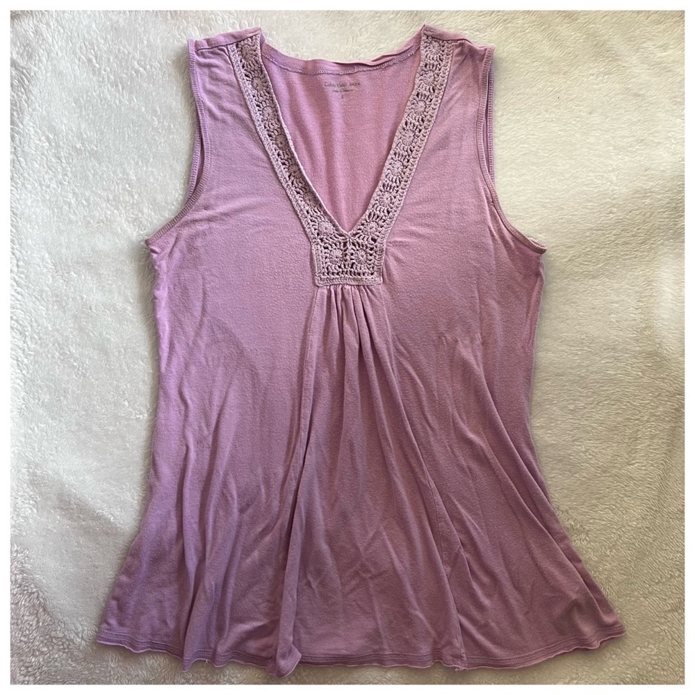 Calvin Klein Jeans crochet V-neck tank